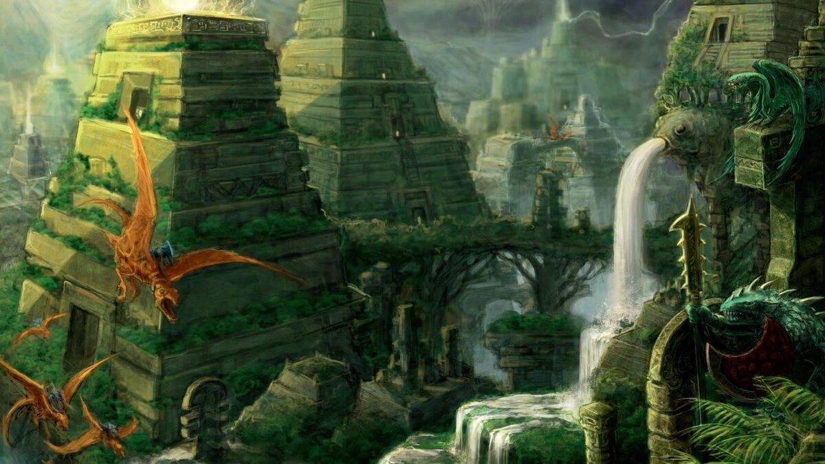 Ящеролюды жили в храмовых городах - аллюзия авторов на коренное население Южной Америки. Источник: Яндекс картинки