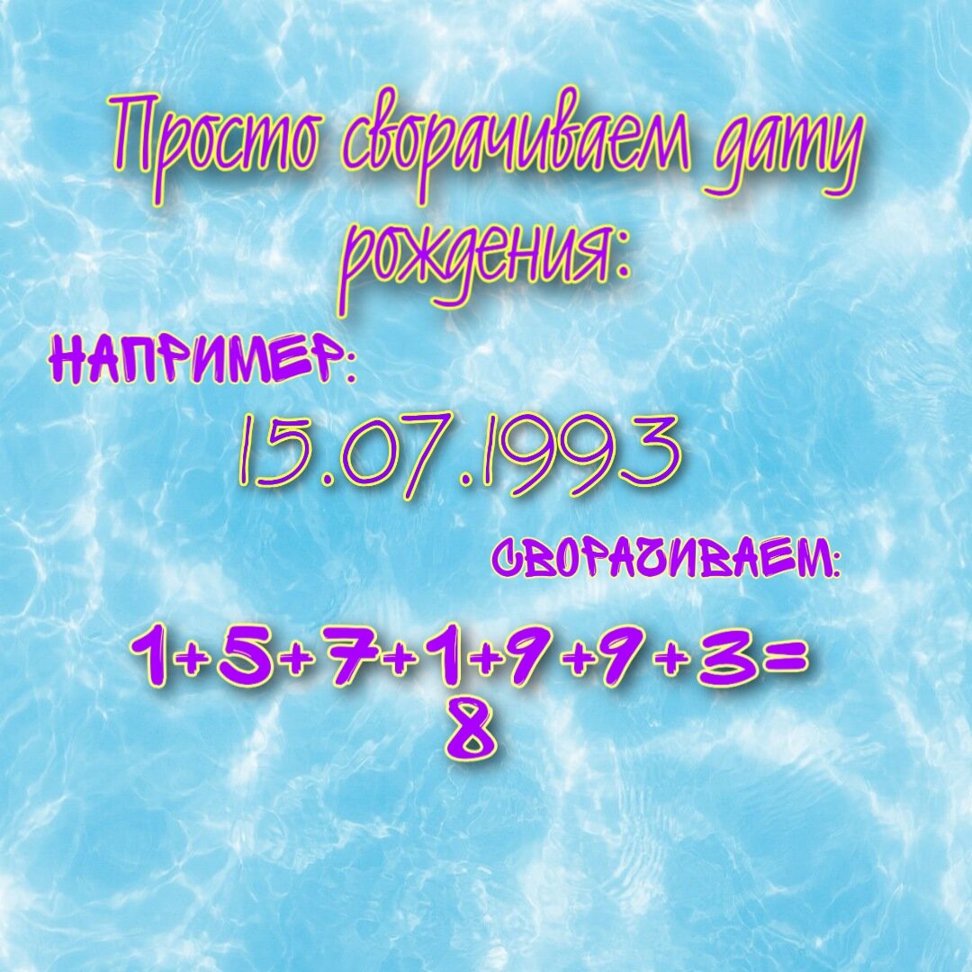 Если в числе/месяце рождения есть три единицы или двойки, расчет делается немного по другому. Можете написать в комментарии, кому актуально, я расскажу