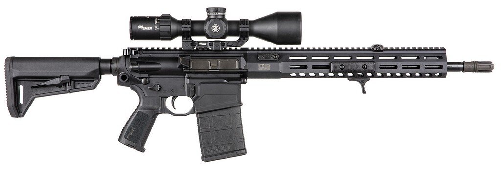 7,62-мм штурмовая винтовка SIG 716 G2 на гражданском рынке продаётся под названием SIG 716 Tread. На фото вариант с 406-мм стволом