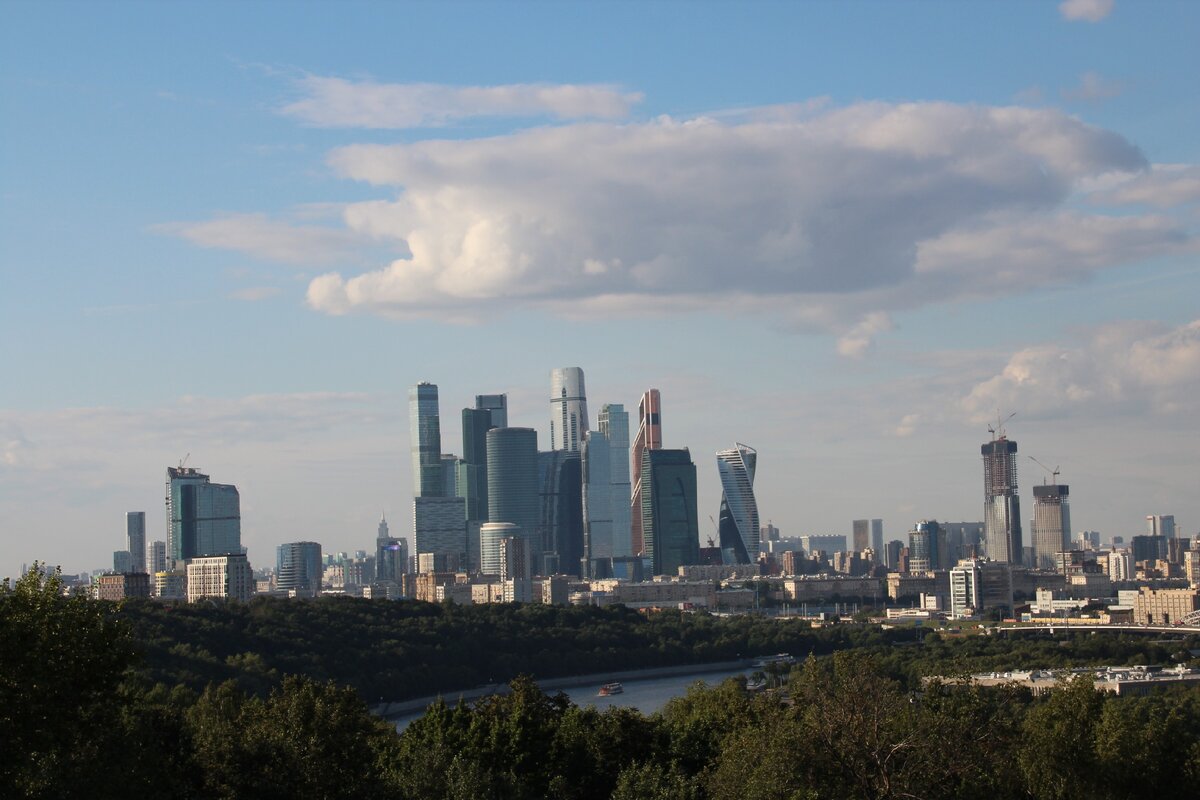 Москва сити фото с воробьевых гор