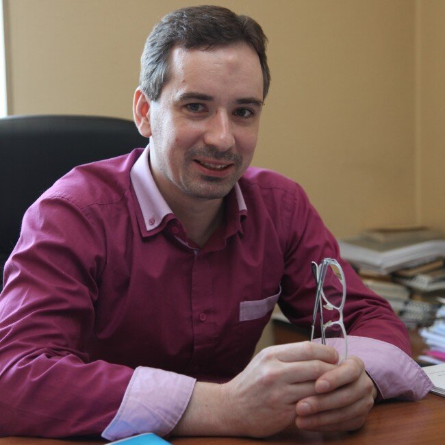 Алексей Бузин в главной редакции «Мосфильма». Фото из личного архива.