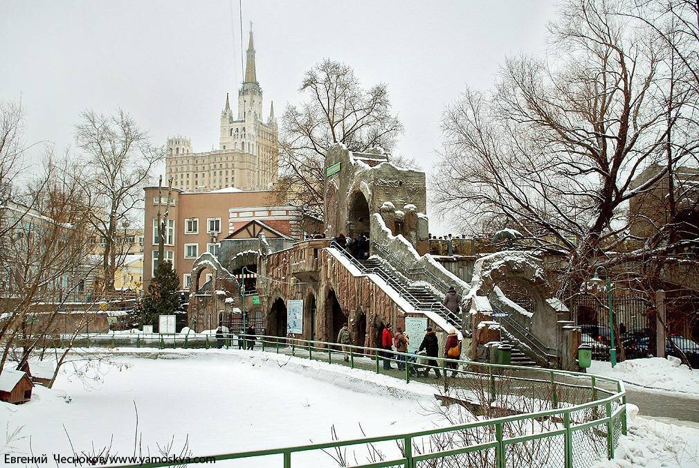 Московский зоопарк, вид в зимнее время изнутри. Источник: Евгений Чсноков, www.vamoskva.com