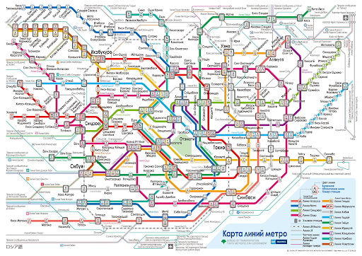 Карта метро Токио