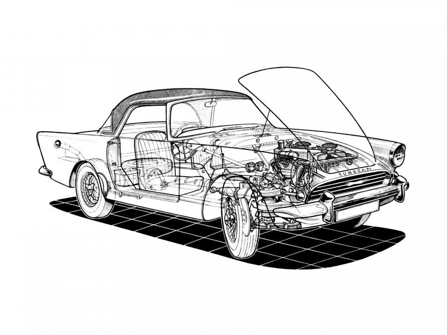 Sunbeam Alpine Series II 1961 — родстер для погони в кино.