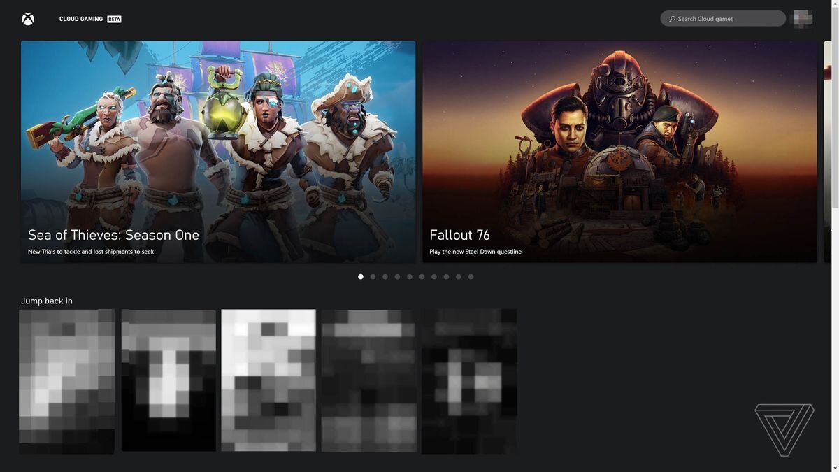  Служба Microsoft xCloud в интернете.