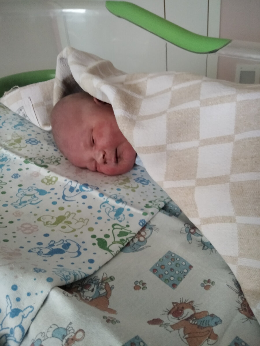 Около трёх часов от роду. Уже вымытый заботливыми руками персонала Раменского ПЦ