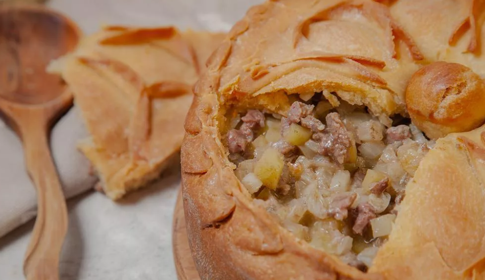 Татарский пирог с мясом и картошкой рецепт с фото