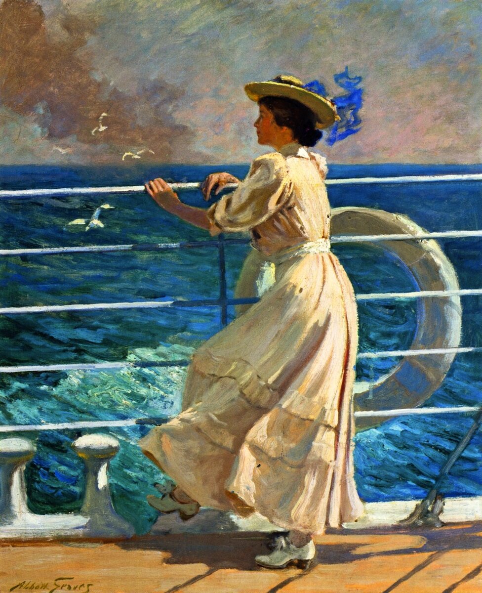 Худ.Abbott Fuller Graves. On The Deck