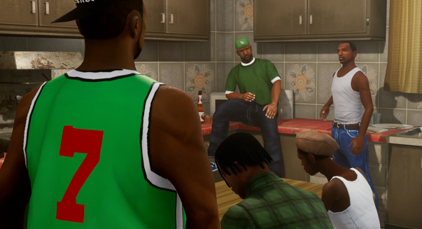 Катсцена из официального ремастера GTA San Andreas.