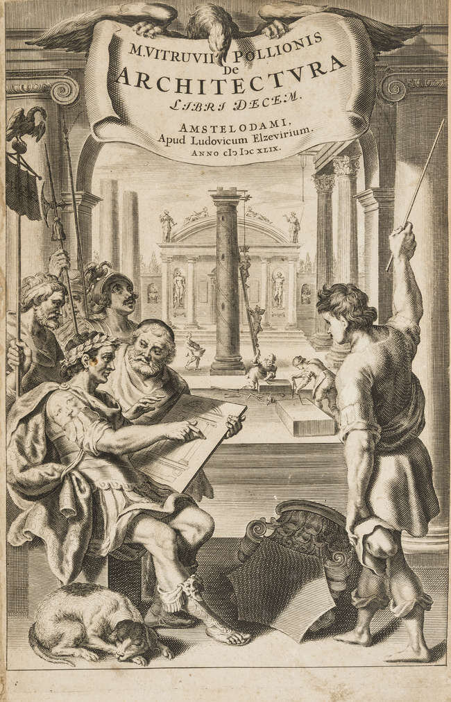 Architecture.- Vitruvius Pollio (Marcus) De Architectura Libri Decem, Amsterdam, Louis Elzevier, 1649.