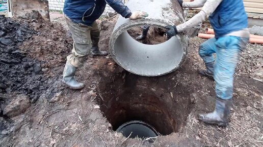 Не хочу платить за ТОПАС! Классический септик из колец, делаем вручную ...