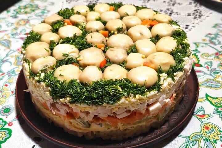 Салат грибная поляна картинка
