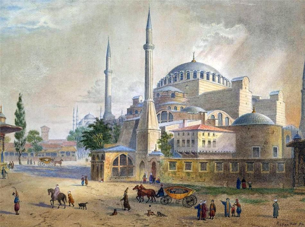 Турция 16 век история. Константинополь Hagia Sofia. Константинополь Османская Империя. Османская Империя 18 век. Собор Святой Софии в Стамбуле Османская Империя.