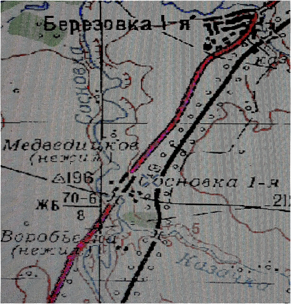 Единственный фрагмент карты Петровского района за 1970-1990 г.г., где указано бывшее расположение хутора Воробьевка (по крайней мере, я говорю о картах известных мне).