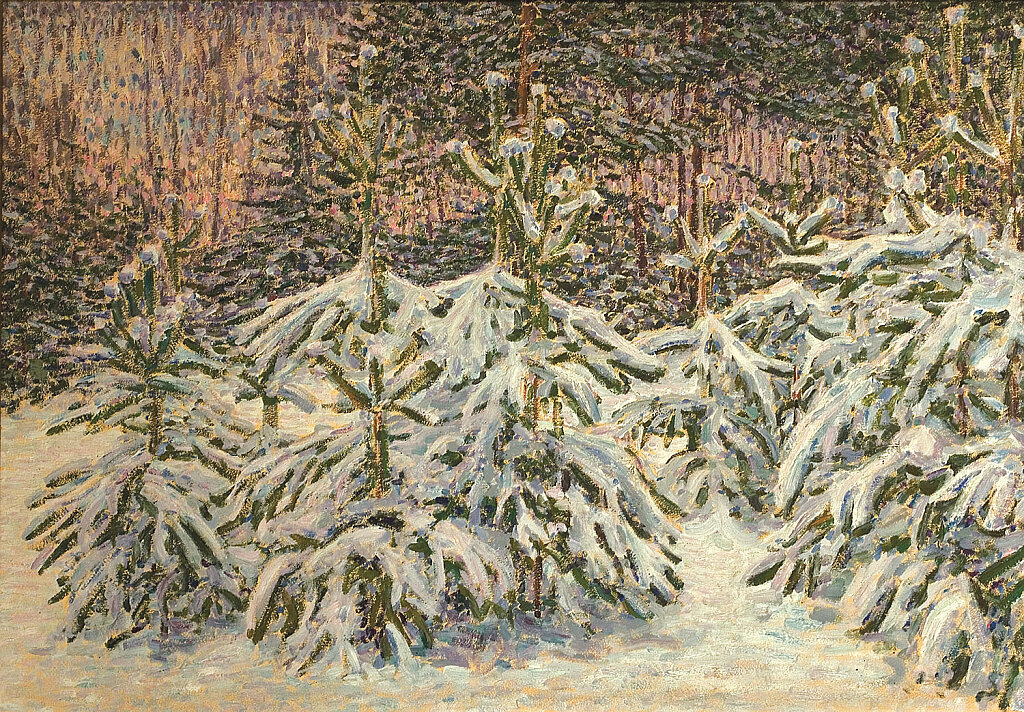 Николай Мещерин. Сосенки под снегом. 1912. Астраханская государственная картинная галерея имени П.М. Догадина