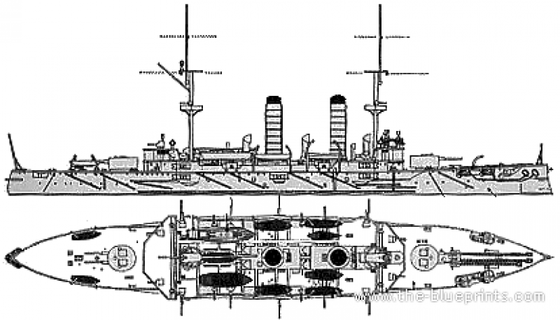 Броненосный крейсер якумо чертежи