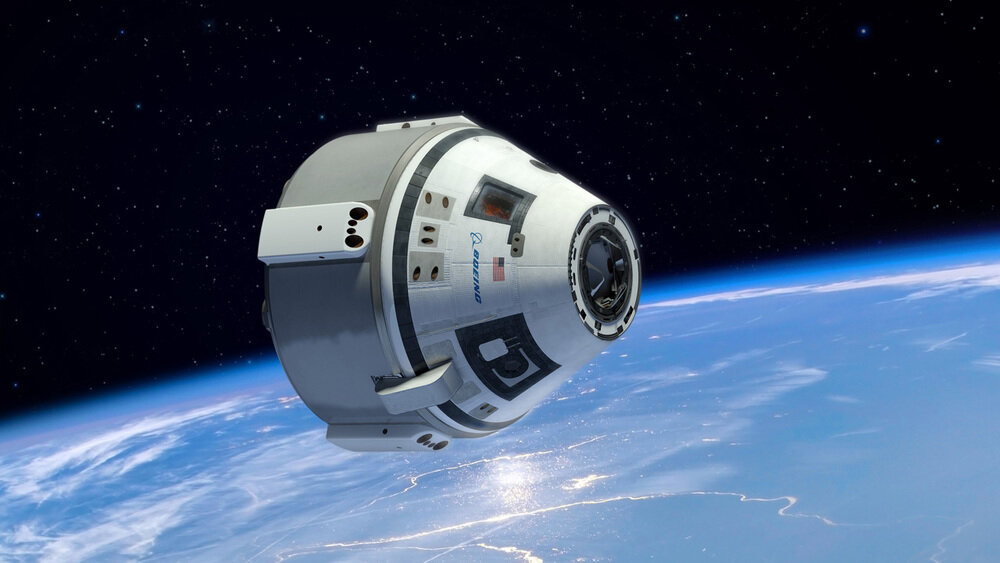 Частный космический корабль CST-100 Starliner на орбите