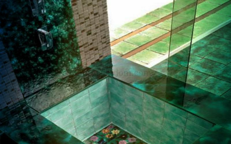 Фото: плитка необычного дизайна для ванной комнаты