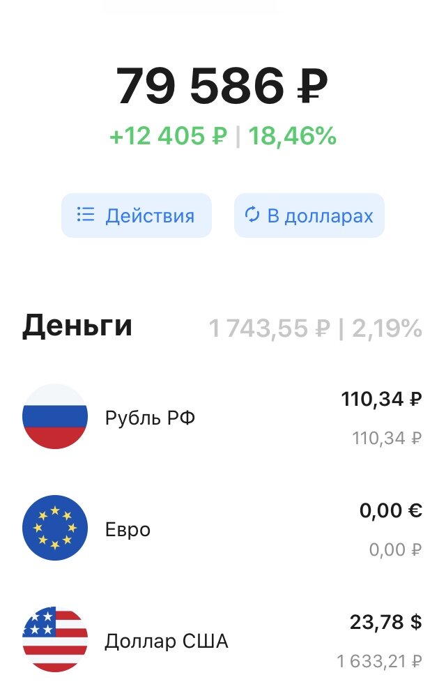 Мой портфель акций. 