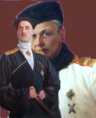 Барон П.Н.Врангель (1878-1928) и генерал Я.А.Слащев (1885-1929)