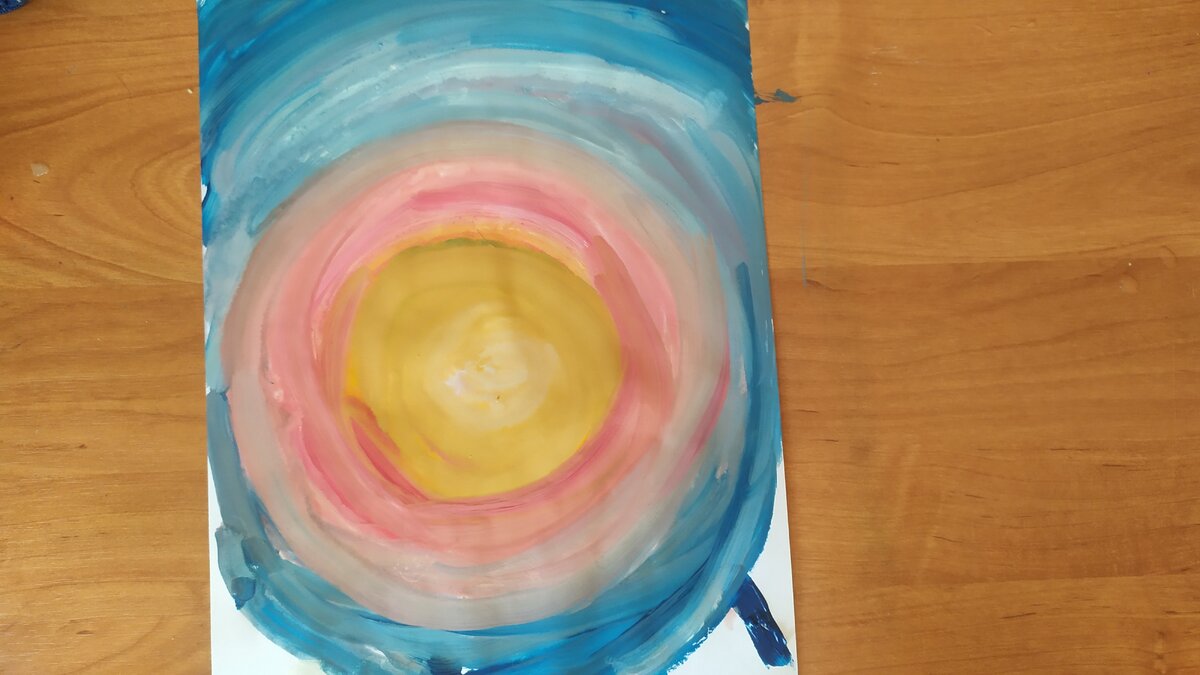 Получается солнце на закате