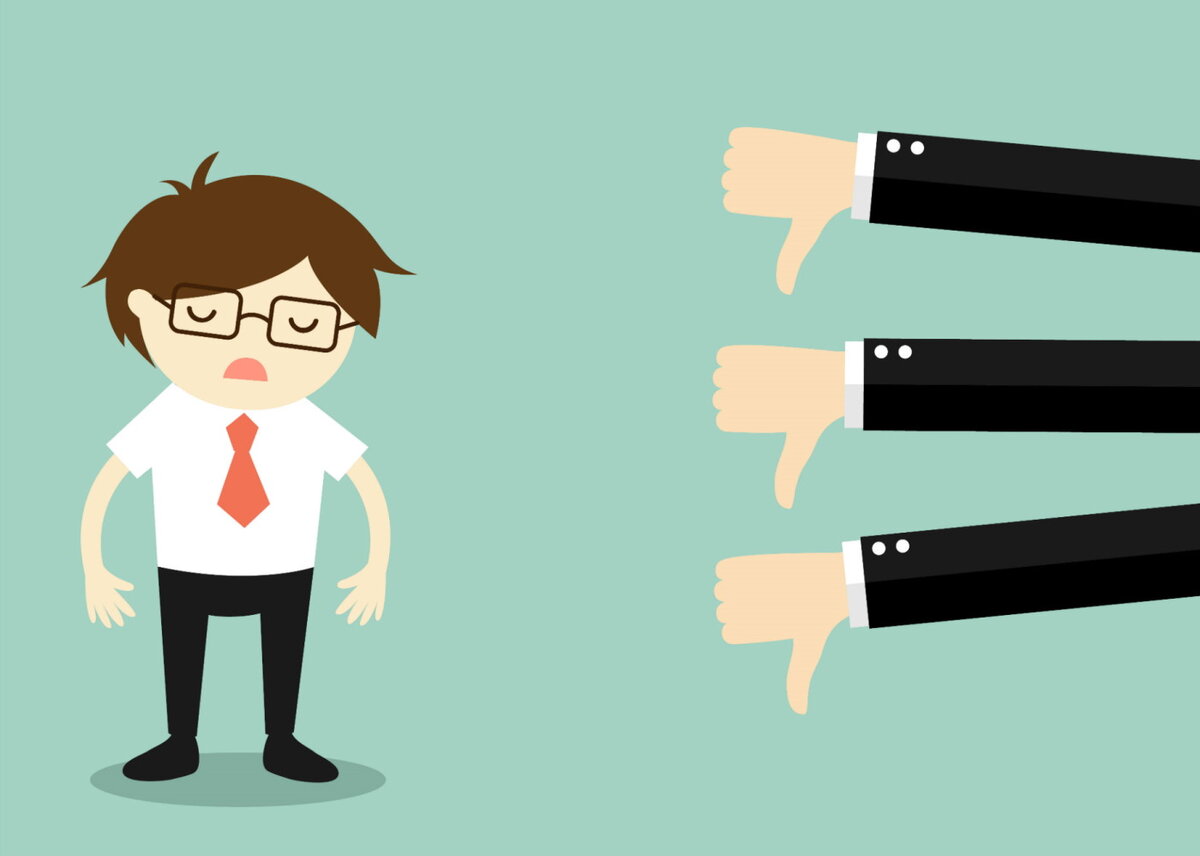 На фото: изображение человека, у которого ничего не получается.