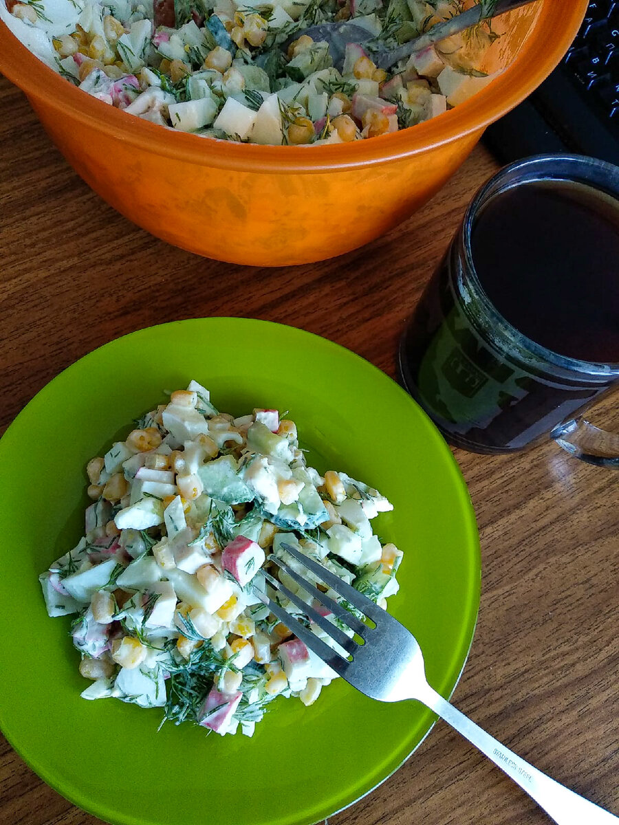 Фото автора. крабовый салат