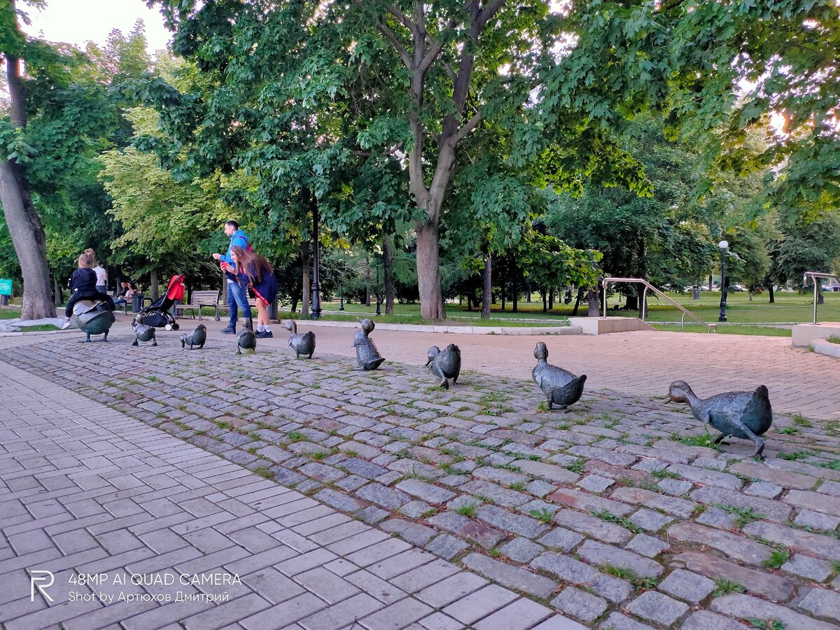 "Дорогу утятам" у Новодевичьего монастыря. Фото Артюхов Д.