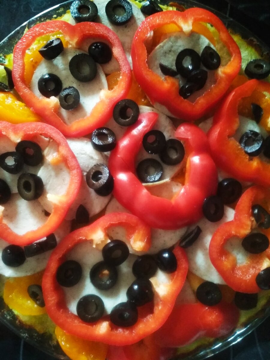 Фото перед тем как посыпала сыром и поставила в духовку