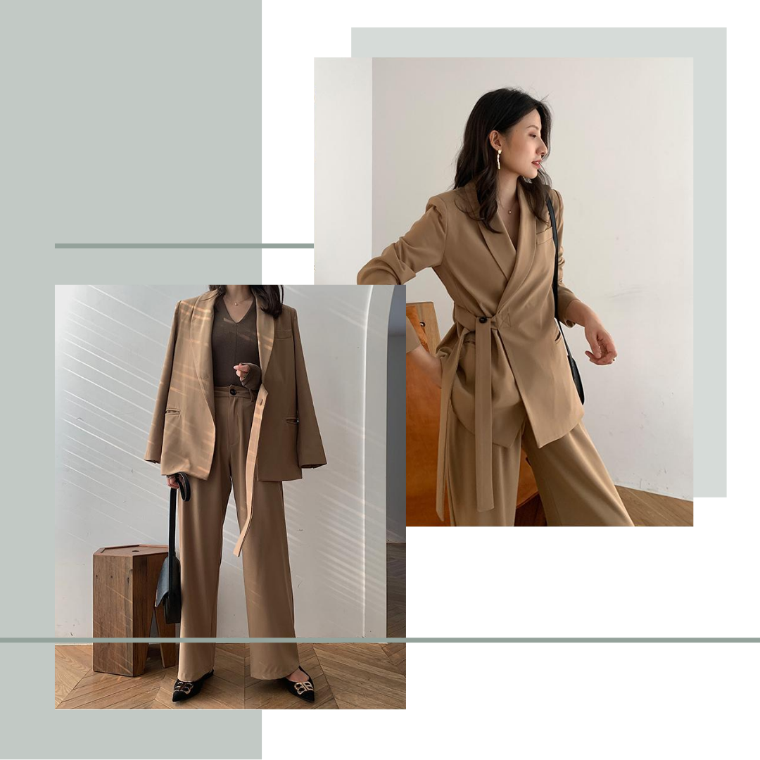 Костюм с пояском.