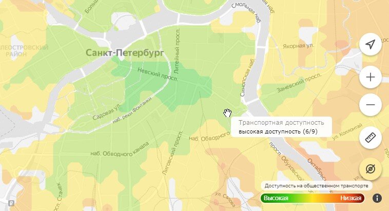 ЖК "Новый Невский" отмечен на карте "ручкой"