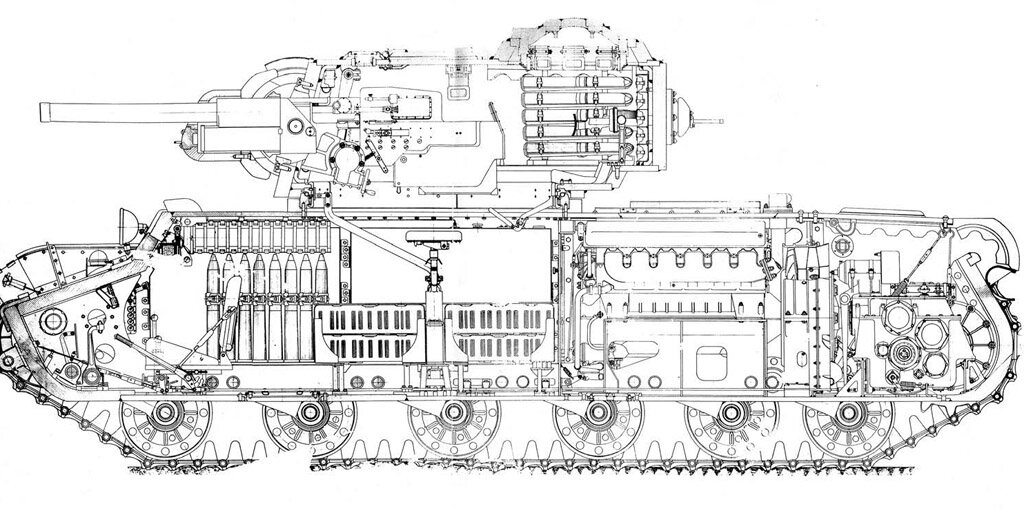 Чертеж танка кв 44