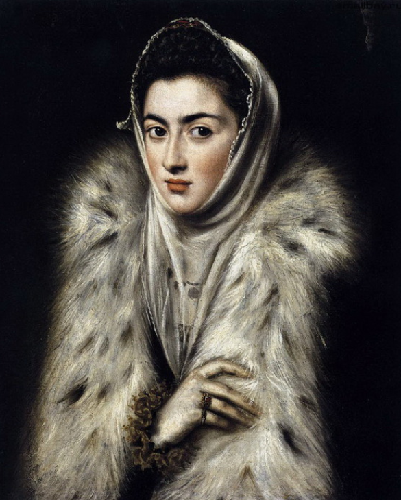 "Дама в меховой накидке". Кон. 1570х - середина 1580-х гг.