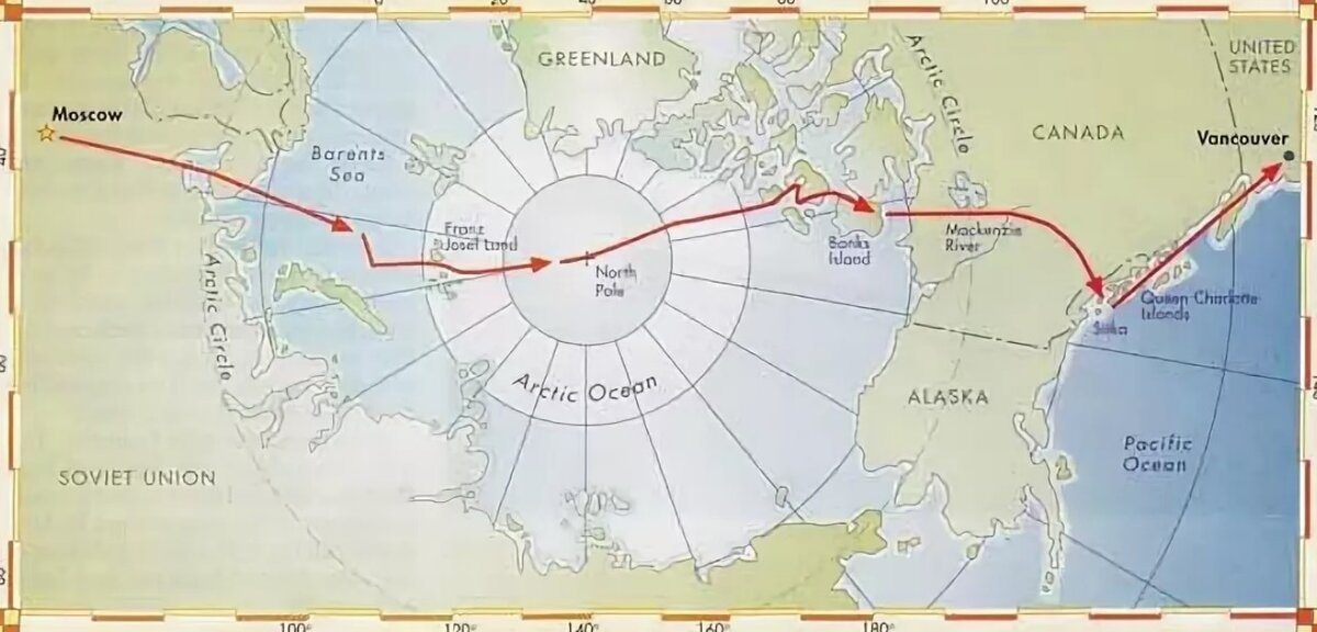 Чкалов перелет в америку через северный. Маршрут перелета Чкалова через Северный полюс. Карта перелета Чкалова через Северный полюс в Америку. Маршрут перелета Чкалова через Северный полюс на карте. Чкалов перелет через Северный полюс в Америку маршрут.