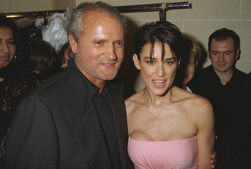 Джанни Версаче с Деми Мур