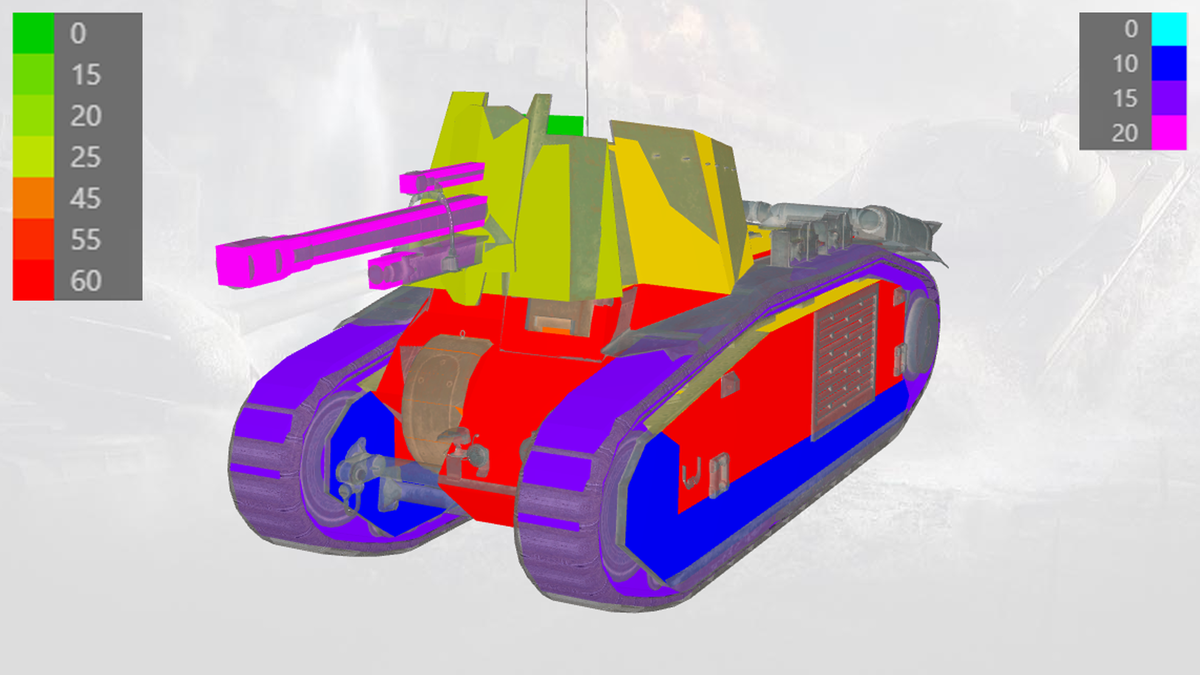 Количество "ХП" в купе с броней корпуса позволяют удивить в лёгкие танки противника