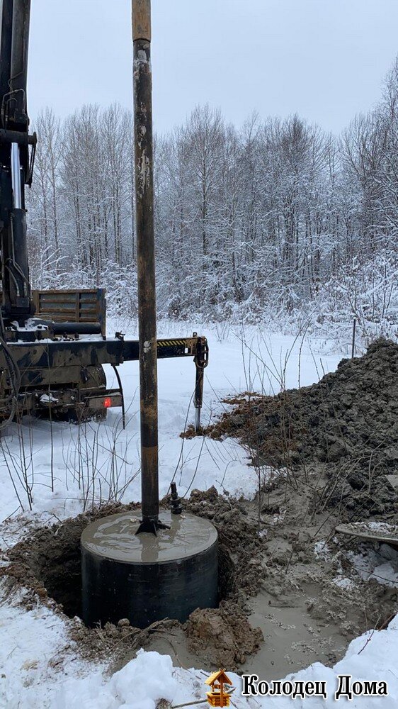 Копка колодца в зимнее время
