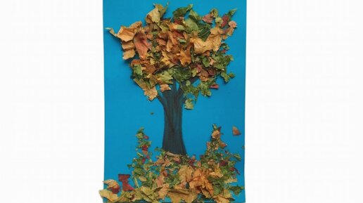 1. Осенние поделки в садик: яркие принты с контуром осенних листьев