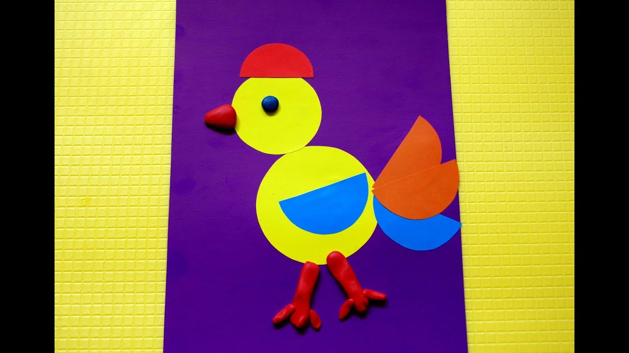 Цыпленок из цветной бумаги - пошаговый мастер-класс с фото