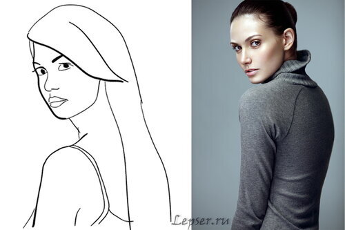 1. Очень простая поза для портрета – модель смотрит на вас через плечо. Обратите внимание на то, как необычно и интересно может выглядеть портрет, если вы будете изменять ракурс.
