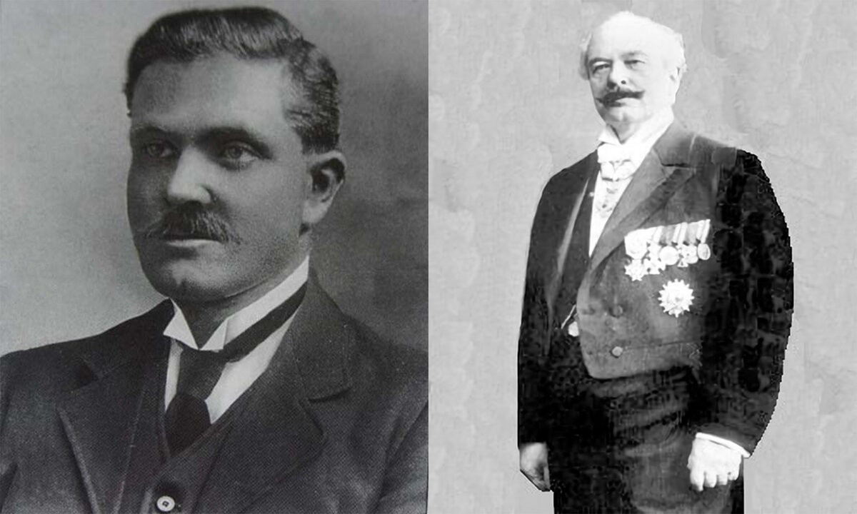 Хуго Борхард (слева) и Георг Иоганн Люгер (справа)