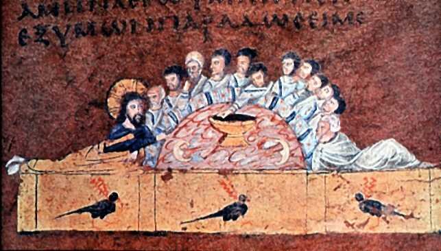 VI век, Codex Purpureus или Россанский кодекс /Codex Rossanensis. Унциальный манускрипт на греческом языке, содержащий текст Евангелия от Матфея и Евангелия от Марка.