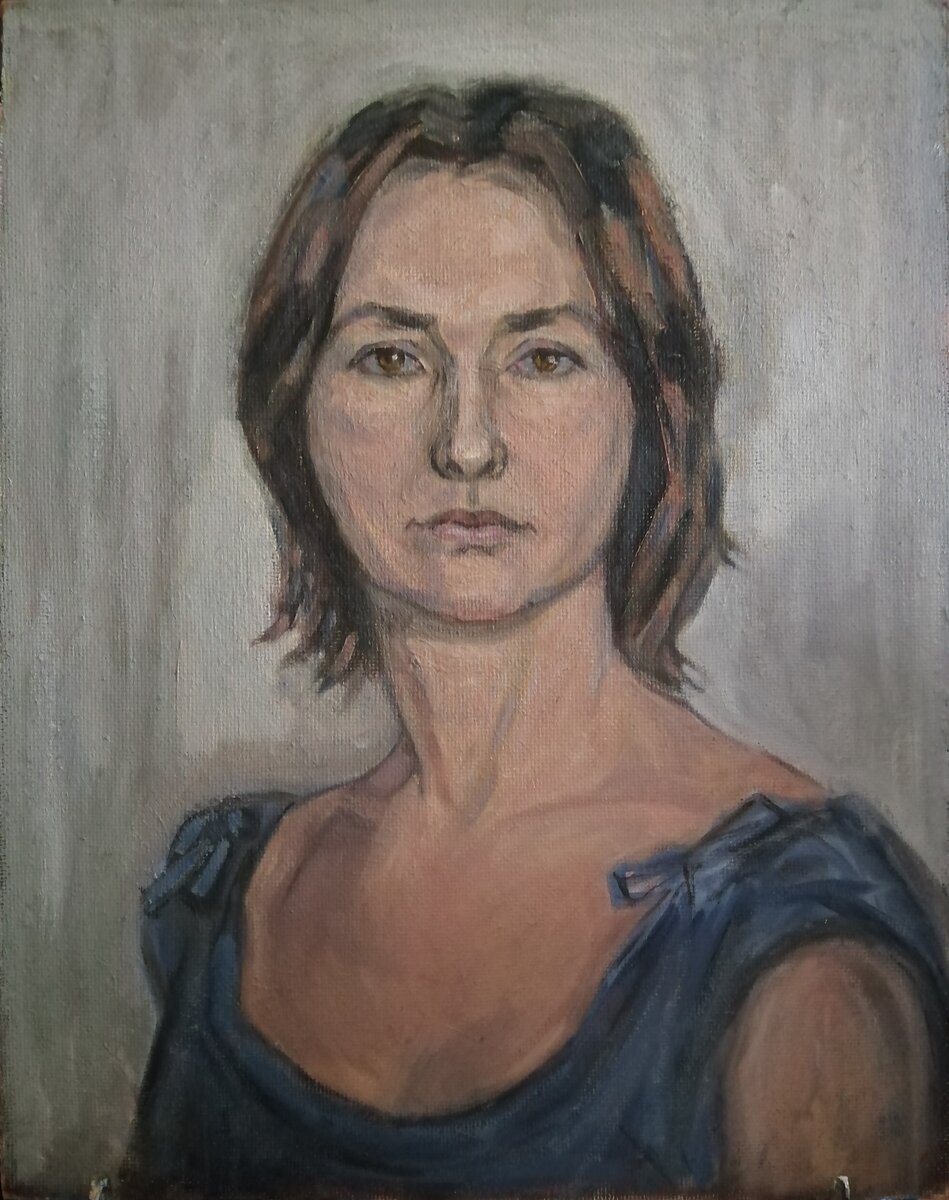 Автопортрет. 2020. 50х40. к,м.