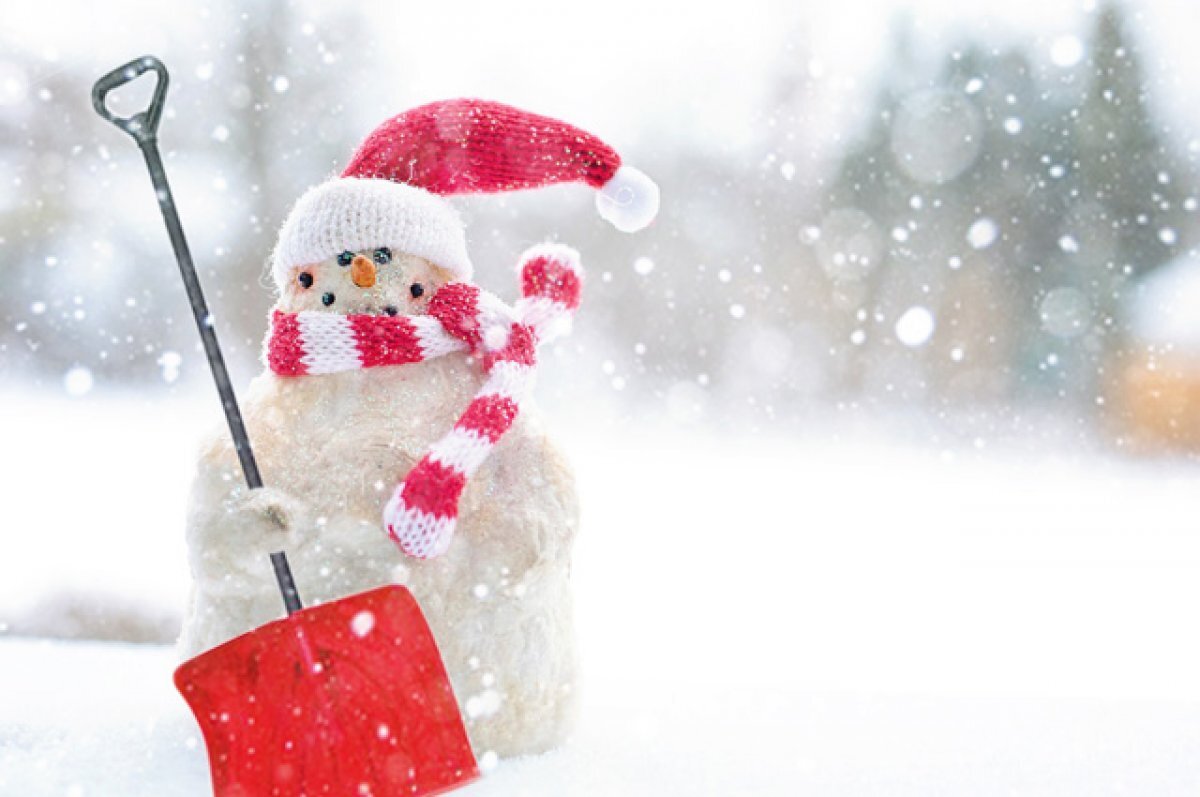    В Татарстане налепят снеговиков, готовых к ГТО.