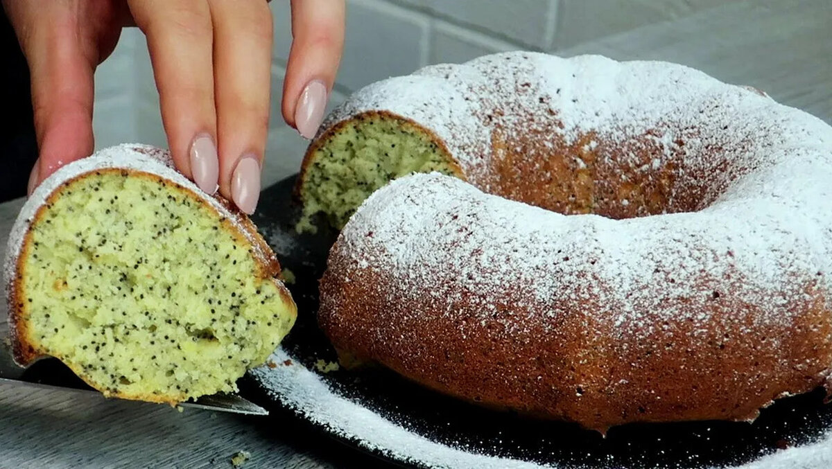 Воздушный молочный кекс с маком. Просто тает во рту | Кулинарка | Дзен