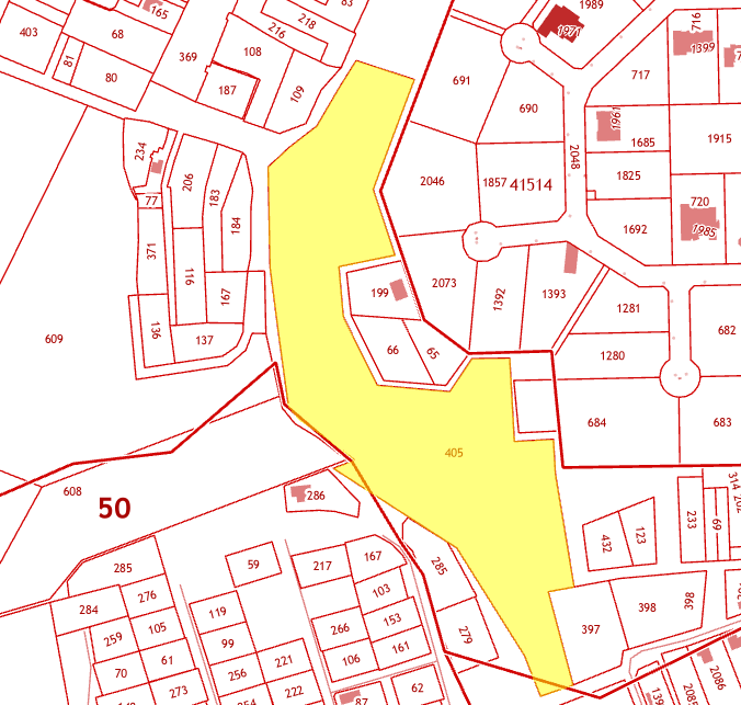  участок 405 полностью перекрывает подъезды к участкам  65, 66, 199