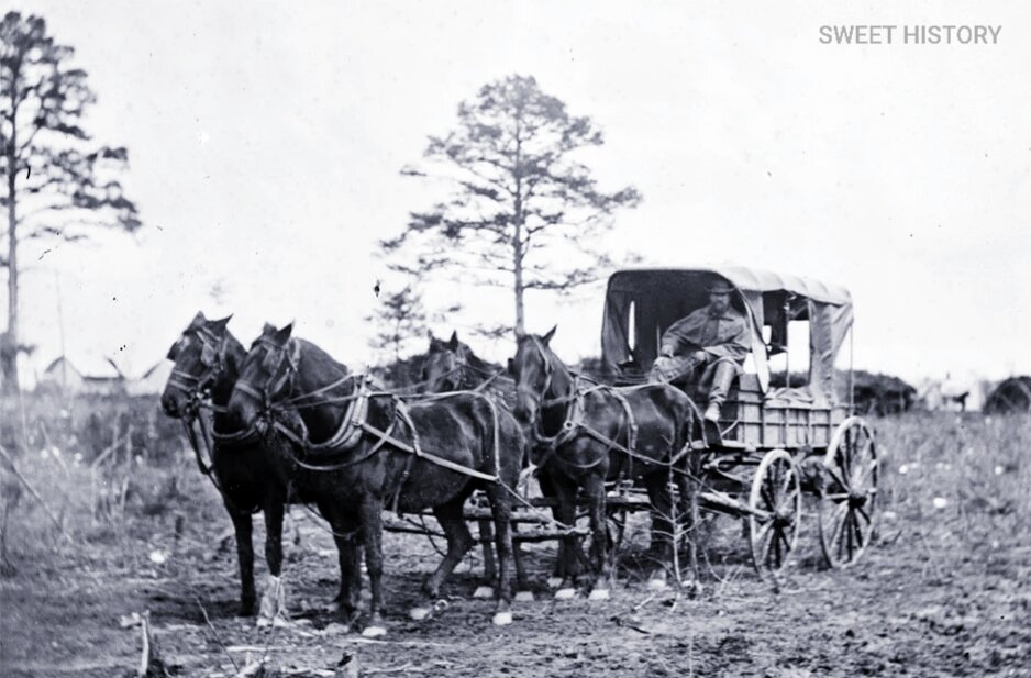 Повозка с почтой США