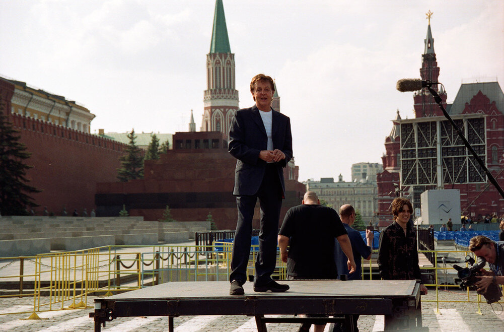 Пол Маккартни в момент подготовки концерта на красной площади