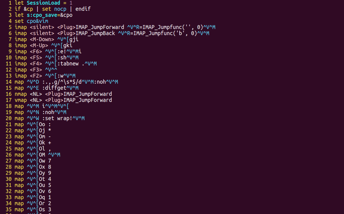 Файл Session.vim