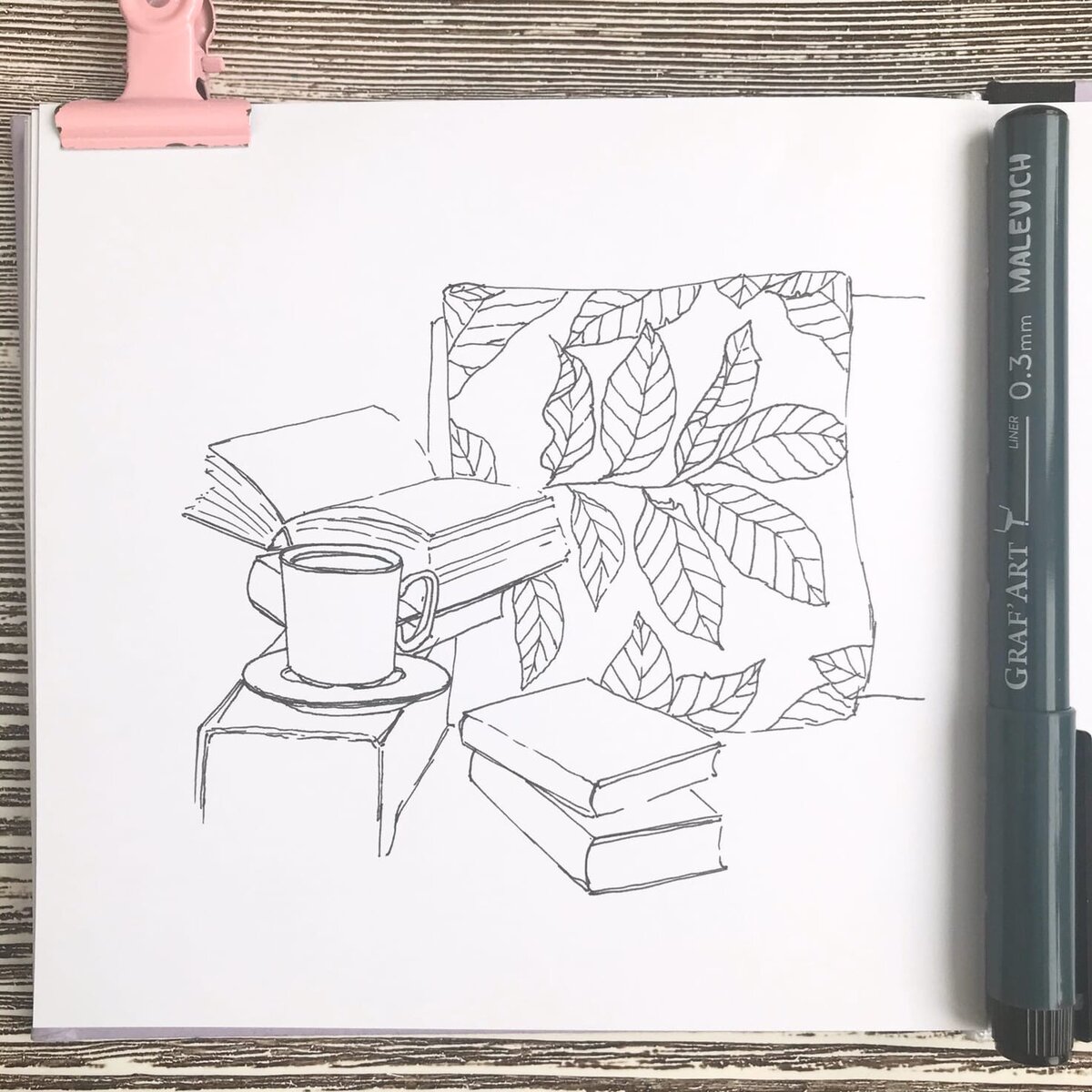 1 этап. Линейный рисунок 